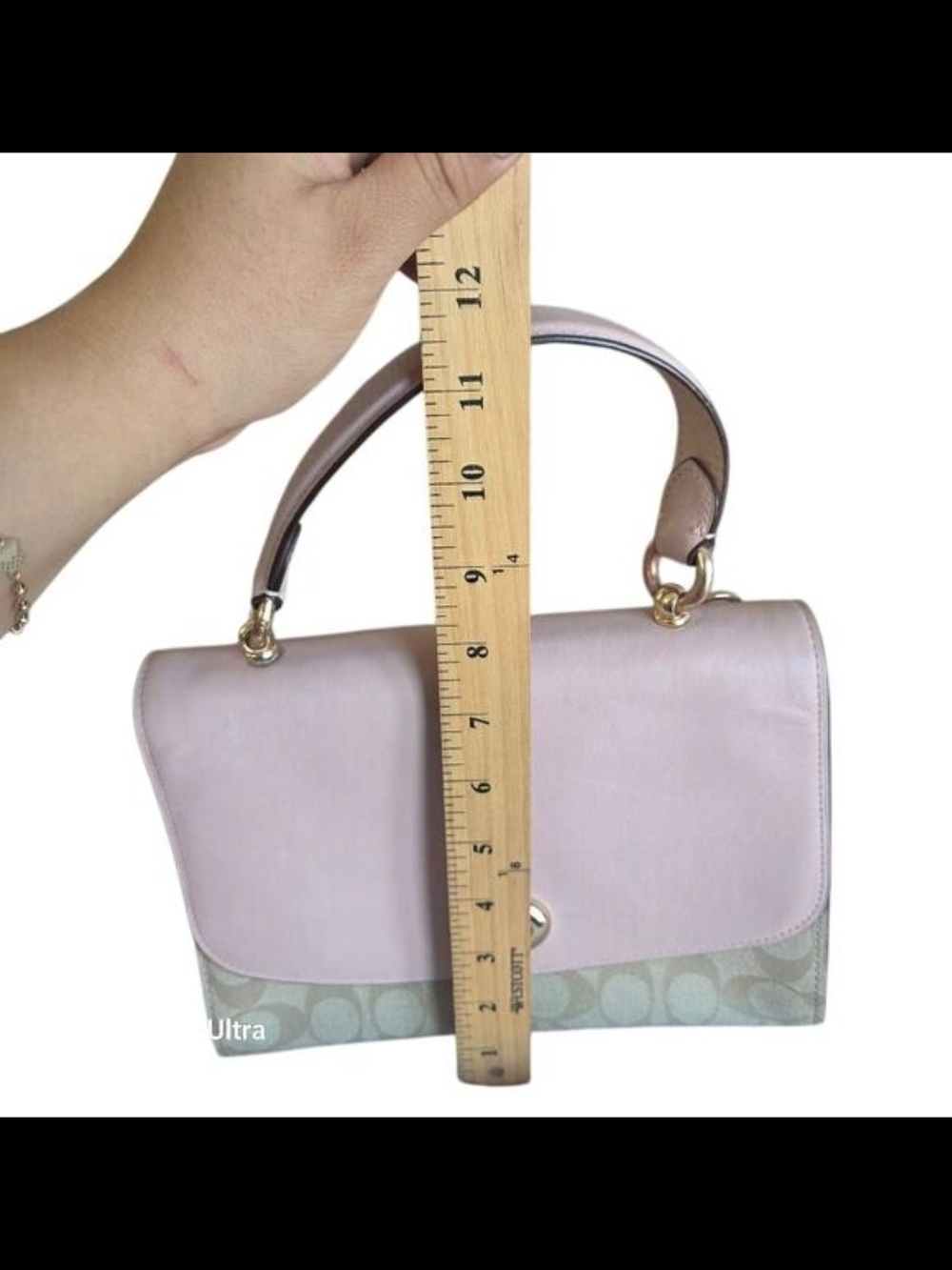 Pink Leather Top-Handle COACH Crossbody Bag - Picture 4 of 6
